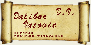 Dalibor Vatović vizit kartica